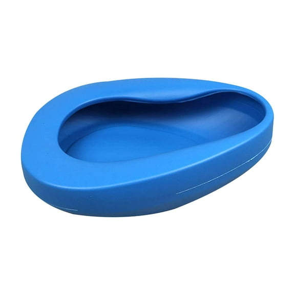 Bedpan Heavy Duty Thicken Stable Reusable for Home Use Bed Women Men Blue