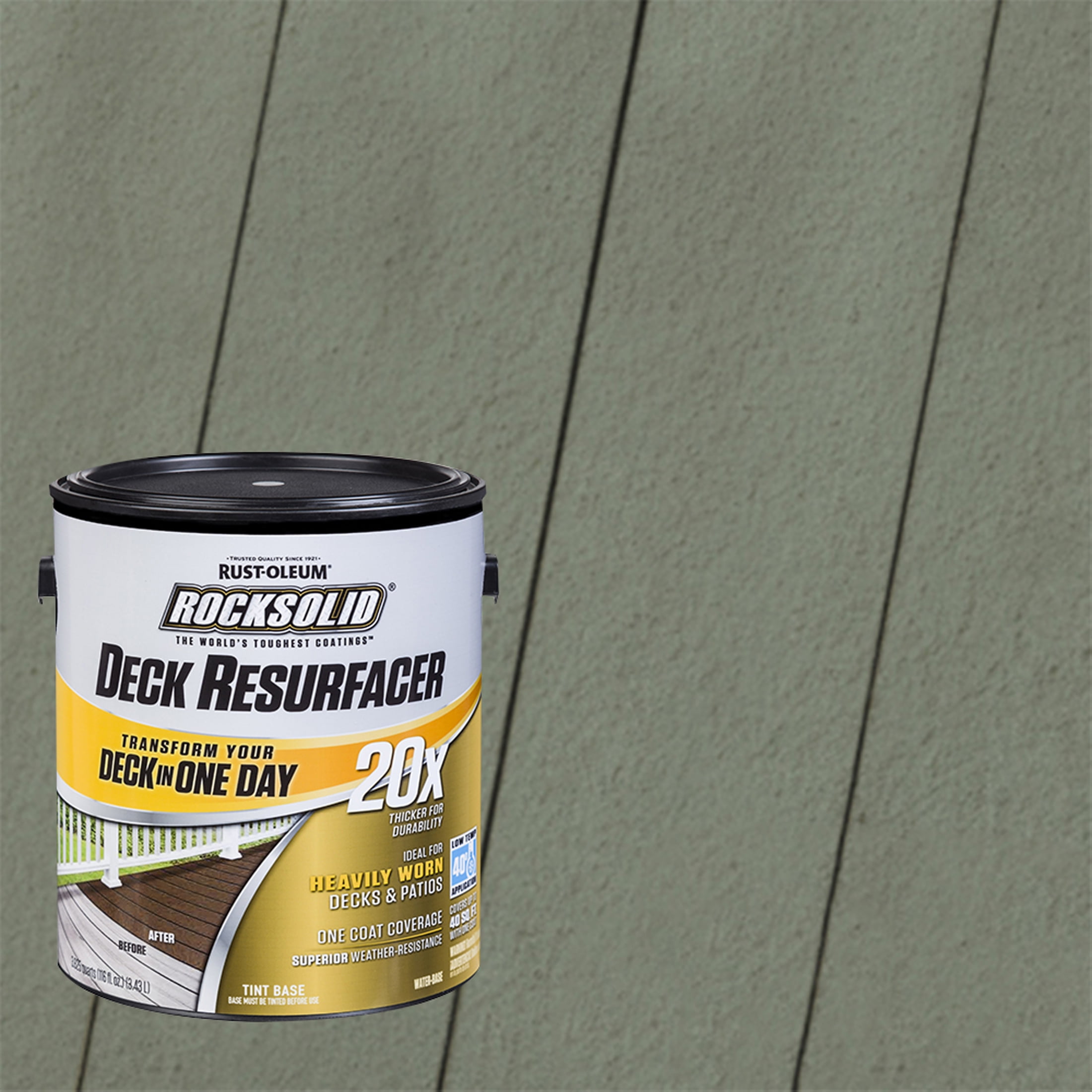 Bedrock, Rust-Oleum RockSolid 20X Exterior Wood Deck Resurfacer-319180T, Gallon