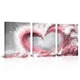 thumbnail image 1 of Bedroom 3 Piece 12 x 16 Inch Framed Wall Art Set Ocean Wave Painting Love Sign Wall Decor Framed Artwork Bathroom Bedroom Living Room Decor (Pink), 1 of 9