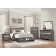 thumbnail image 1 of Bedroom 4pc Set Two-Tune Finish Unique Style Collection Cal-King Size Bed Footboard Storage Hidden Jewelry Drawers, 1 of 7