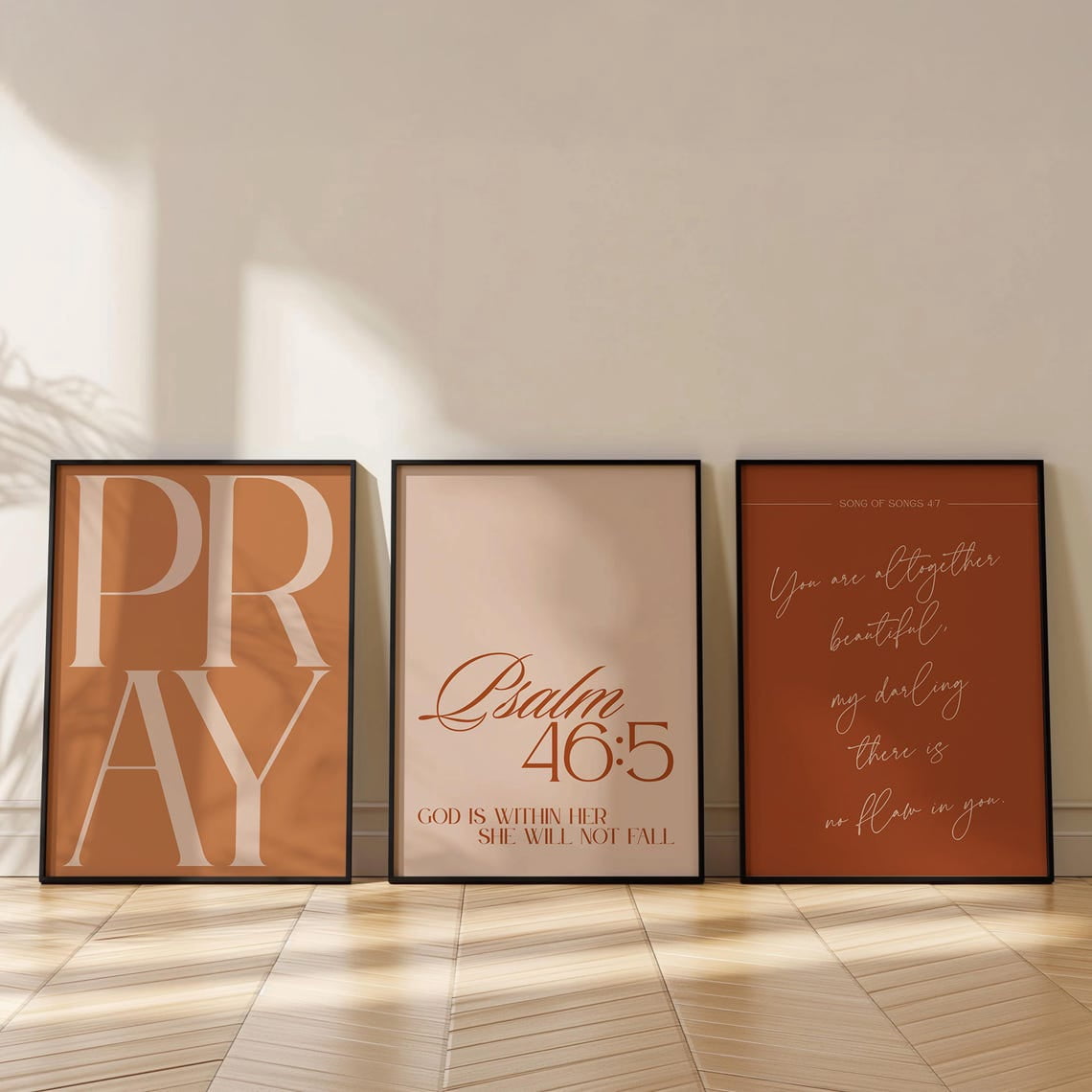 Bedroom Art Neutral Religious Decor Jesus Word Minimalist Girl Room ...