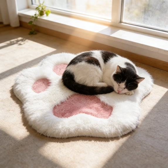 Bedroom Bedside Mat, Long Pile Decorative Rug for Home and Pet Sleeping, Soft Plush Area Rug for Living Room Floor, Non Slip Shaggy Carpet for Bedroom Comfort and Indoor Decoration, by UKHCCC