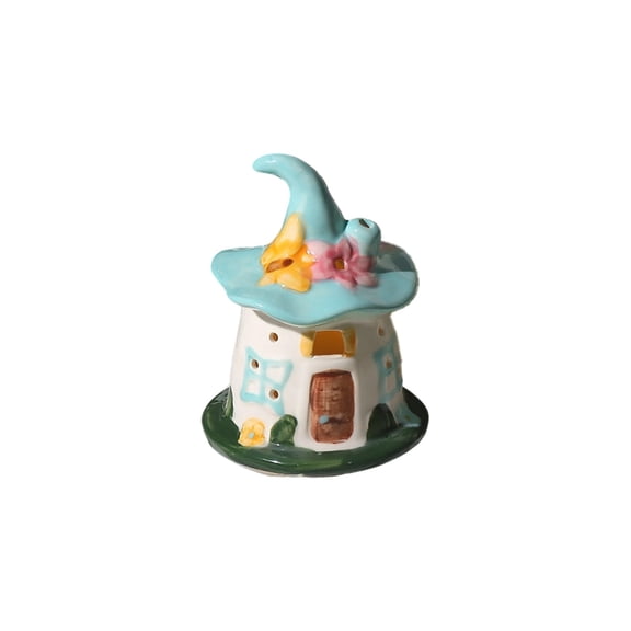 Bedroom Bedside Spooky Magical Witch House Night Light, Mini Desktop Table Lamp Figurine, Gothic Decor for Mantel Study Room Halloween Family Gathering Layout