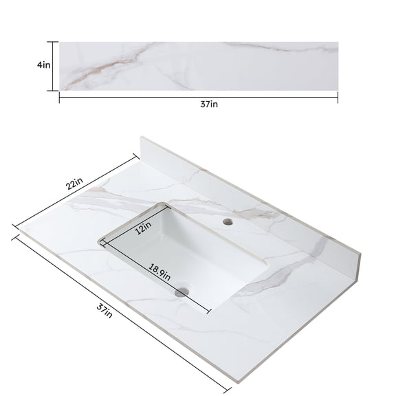 Bedroom Benches Montary 37inch bathroom vanity top stone carrara gold new style tops with rectangle undermount ceramic sink and single faucet hole,Wooden Bedroom Benches