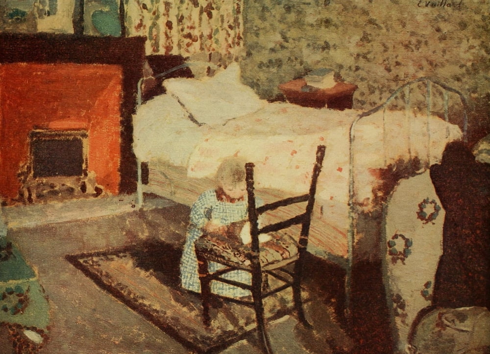 Bedroom Canvas Art - Edouard Vuillard (24 x 36)