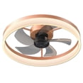 thumbnail image 1 of Bedroom Ceiling Fan with Lights, Low Profile Ceiling Fan Light with App & Remote Contorl, Flush Mount Fan Light with 5 Blades and 6 Wind Speeds for Bedroom Living Room (Rose Gold), 1 of 9