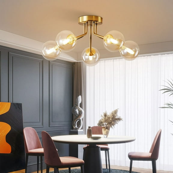 Bedroom Ceiling Light Fixture LED Chandelier Flush Mount Pendant Lamp for Dining Room Bedroom