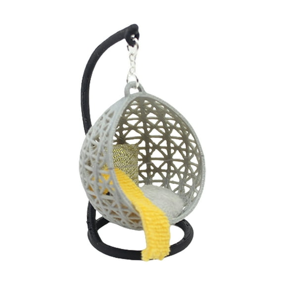 Bedroom Chair Hammock Miniature Furniture Model for Dolls Houses Accessory Realistic Swing Playset Basket