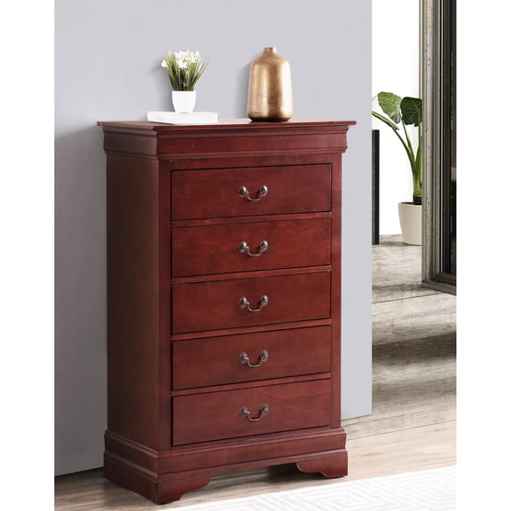 Bedroom Chest, Cherry Color: G2100 With Base Chest: Construction Materials