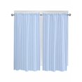 thumbnail image 1 of Bedroom Curtains 63 Inches length, Blue White Stripe Window Treatment Curtain Drapes, Modern Minimalist Geometric Striped Rod Pocket Curtain Panels for Living Room Kitchen, 42"x63", 2 Panels, 1 of 7