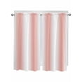 Bedroom Curtains 63 Inches length, Coral Red White Window Treatment ...