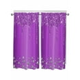 thumbnail image 1 of Bedroom Curtains 63 Inches length, Modern Purple Window Treatment Curtain Drapes, Abstract Diamond Luxury Gradient Rod Pocket Curtain Panels for Living Room Kitchen, 42"x63", 2 Panels, 1 of 7