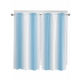 thumbnail image 1 of Bedroom Curtains 63 Inches length, Sky Blue White Window Treatment Curtain Drapes, Gradient Vertical Stripes Minimalist Rod Pocket Curtain Panels for Living Room Kitchen, 42"x63", 2 Panels, 1 of 7