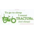 thumbnail image 1 of Bedroom Décor Count Tractors Not Sheep Boy Wall Decals Quote 23x9-Inch Lime Green, 1 of 6