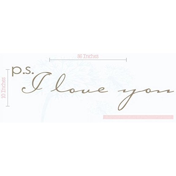 Bedroom Décor P.S. I Love You Nursery Wall Decals Stickers Art 36x10-Inch Tumbleweed