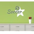 thumbnail image 1 of Bedroom Décor Soccer with Star Sports Wall Decals Stickers 23x14-Inch, Storm Gray/White, 1 of 6