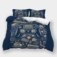 thumbnail image 1 of Bedroom Decor Fantasy Game Controller Printed Comforter Cover Pillowcase Boys Men Bed Set,Queen (90"x90"), 1 of 5