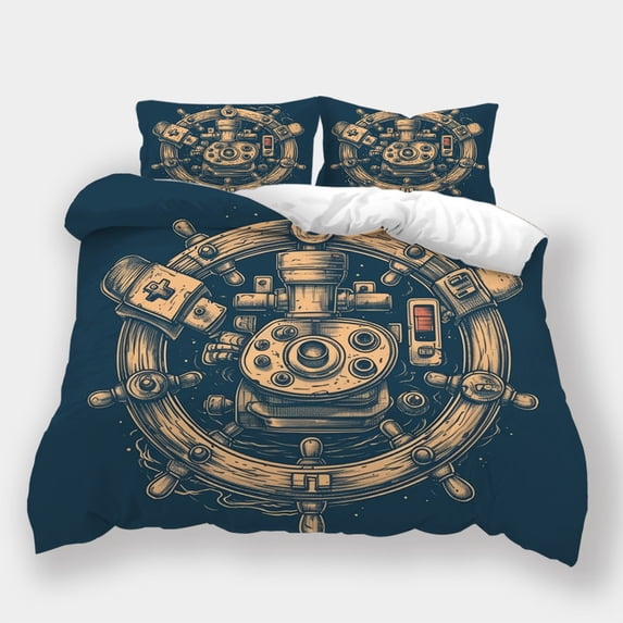 Bedroom Decor Fashion Bedding Set Gamepad Printed Bedspreads Teenager Cool Duvet Cover Set,Queen (90"x90")