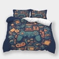 thumbnail image 1 of Bedroom Decor Fashion Bedding Set Gamepad Printed Bedspreads Teenager Cool Duvet Cover Set,Queen (90"x90"), 1 of 5