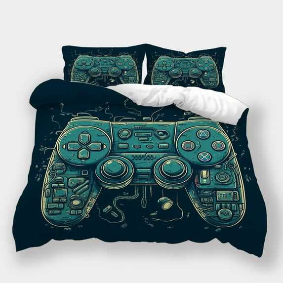 Bedroom Decor Gamer Handle Printed Quilt Cover Duvet Cover Set Kids Adult Cool Home Textiles,Twin (68"x86")