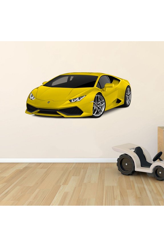 Bedroom Decor Lamborghini Sports Car Design Vinyl Home Wall Art Decal | 22" x 36" Living Room Luxury Automobile Fast Car Aventador Huracan Gallardo Removable Wall Decoration Sticker