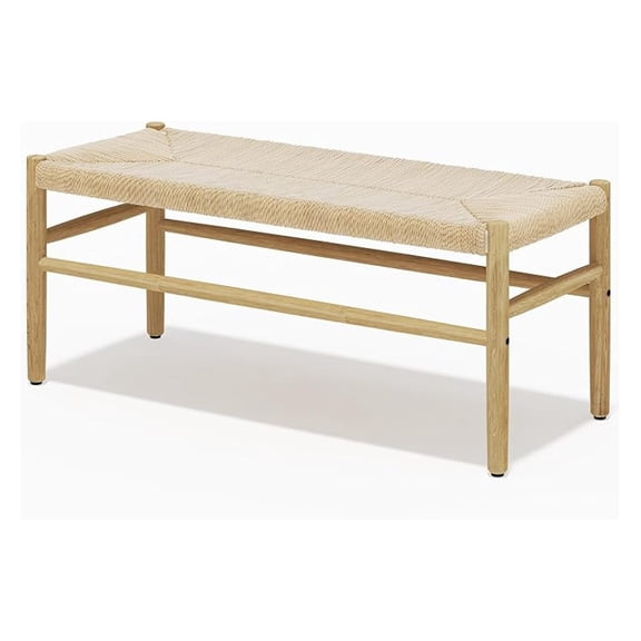 for Bedroom, Dining Table with Hand Woven Rattan, Entry , Waterproof and Breathable,Solid Wood Suitable for Living Rooms, Kitchens, and Corridors 14''Dx39''Wx17''H Rustic