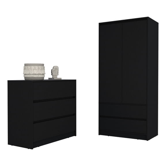 Bedroom Dresser and Armoire Set | Saves Space, Sliding Drawers for Easy Storage