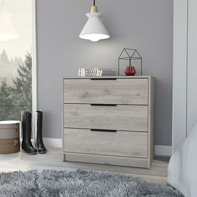 Bedroom Dressers 3 Drawers Dresser Maryland, Superior Top, Light Gray Finish,Chests For Bedroom