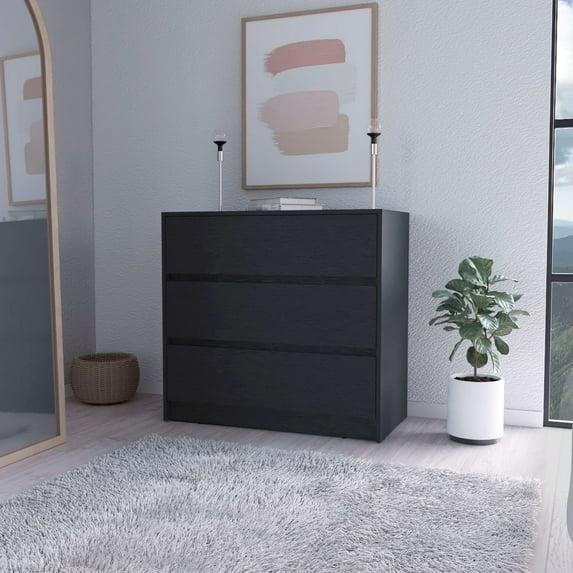 Bedroom Dressers Avra 3 Drawer Dresser, Manufactured Wood Top and Front Chest of Drawers,Chests For Bedroom