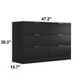 thumbnail image 1 of Bedroom Dressers Simply Modern 6-Drawer Dresser, Chest of Drawers for Bedroom, Living Room, Hallway, and Entryway - Large Storage Cabinet Black,Chests For Bedroom, 1 of 16