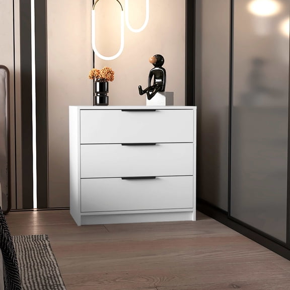Bedroom Dressers, White 3-Drawer Rectangle Dresser, Chests For Bedroom, Wardrobes For Bedroom,