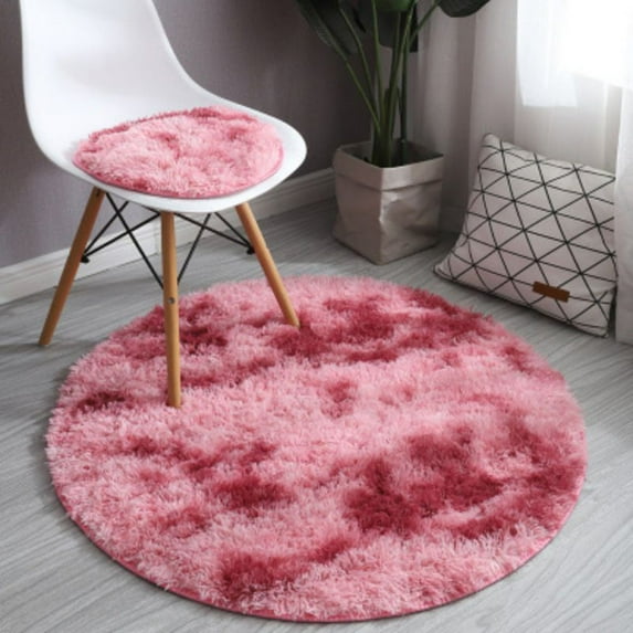 Bedroom Fluffy Area Rugs Floor Carpet Living Room Shaggy Round Rugs Kids Room Home Decor 62"
