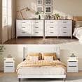 thumbnail image 1 of Bedroom Furniture Sets, Asofer 2 Nightstands, 6-Drawer Dressers & 6-Drawer Dressers, Queen Bed Frame, White, 1 of 15
