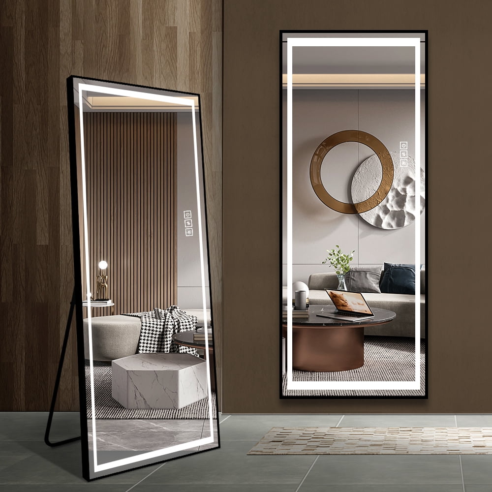Bedroom Giant Full-length Mirror LED Mirror Full-length Mirror With ...