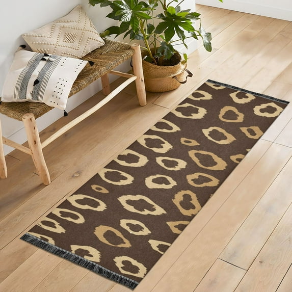 Bedroom Hallway Indoor Outdoor Mat With Rubber Backing Runner Rug Long Simple Design