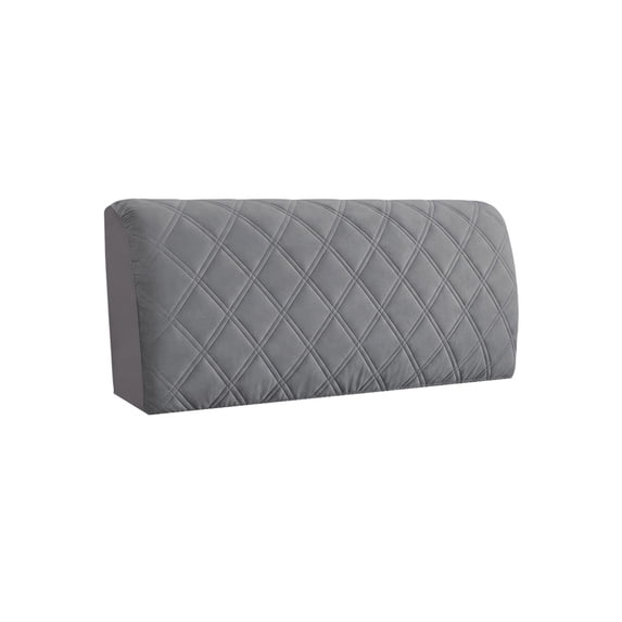 Bedroom Headboard Bed Soft Stretch Velvet Slipcover Quilted Padded Headboard Protector,47x26x10 inch