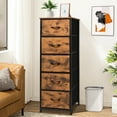 thumbnail image 1 of YEEZEE 5 Fabric Dresser,Chest of Drawers for Bedroom,Big Capacity Storage for Living Room,Rustic Brown, 1 of 9