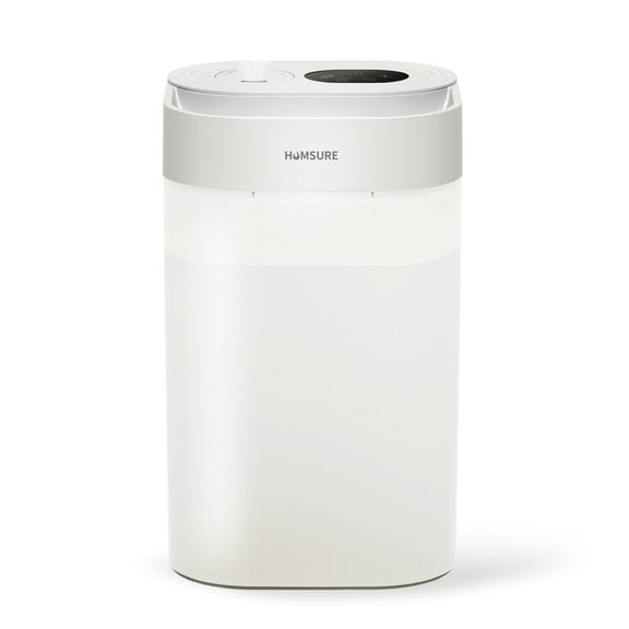 Bedroom humidifier, 4.5L cool mist floating design, leak-proof, suitable for indoor plants. Ultra-quiet ultrasonic humidifier with adjustable aromatherapy and multi-coloured lighting, easy to clean.