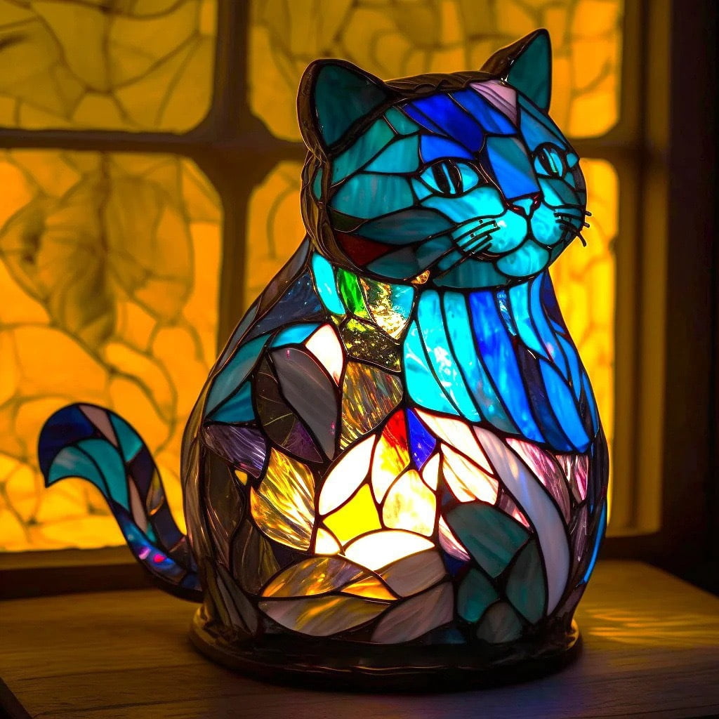 Bedroom LED Night Light, Cute Animal Statue Desk Decor Lamp, Unique Birthday Gifts for Boys and Girls