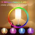 thumbnail image 1 of Bedroom Lamp with Smart RGB LED Bulb, Multicolor Changing Table Lamp for Bedroom with 2 USB Port, Dimmable Bedside Lamp Work with Alexa, Smart Nightstand Light for Living Room Sync with Music(2.4GHz), 1 of 3