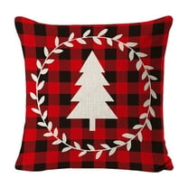 Bedroom Living Room Sofa 18 inch Christmas Pillow Cover Christmas Tree Printed Pillow Case Couch Cushion Case