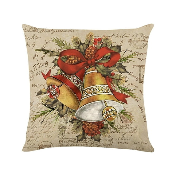 Bedroom Living Room Sofa 18 inch Christmas Pillow Cover Maple Leaf Printed Pillow Case Couch Cushion Case