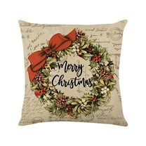 Bedroom Living Room Sofa 18 inch Christmas Pillow Cover Maple Leaf Printed Pillow Case Couch Cushion Case