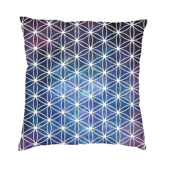 Bedroom Living Room Sofa Geometric Mandala Cushion Cover Pillowcase Sacred Geometry Flower of Life Throw