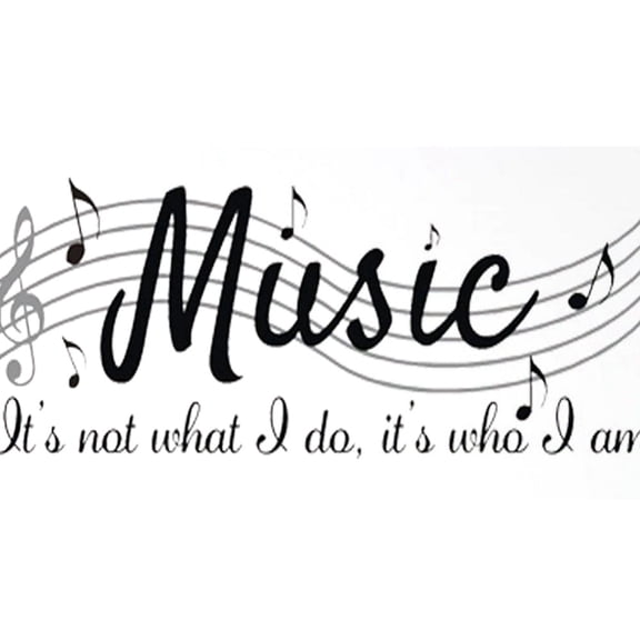 Bedroom Living Room Wall Decal Home Decor Musical Notation Sticker for Piano Classroom