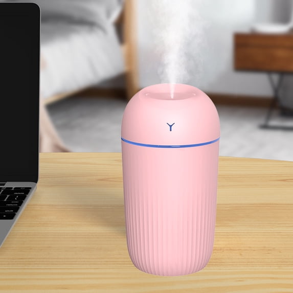 Bedroom Mini USB Humidifier, Portable Car and Desktop Humidifier with Auto Shut-Off 220ml/420ml, Quiet Mini Air Humidifier for Hotel Office Bedroom Travel Use