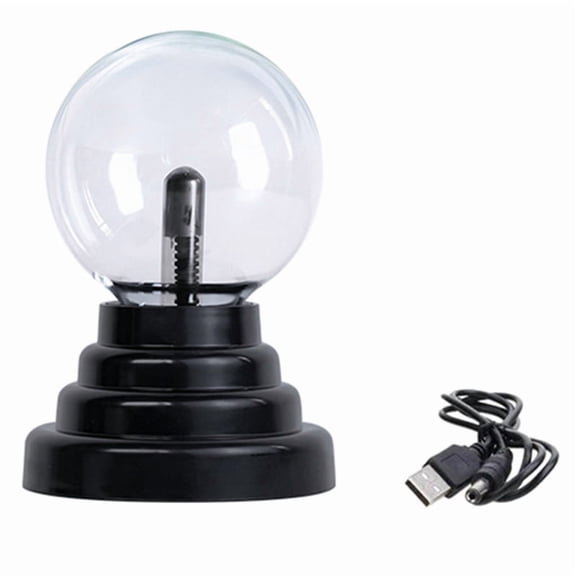 Bedroom Night Light 3-Inch Glass Plasma Ball Lamp for Kids