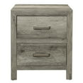 thumbnail image 1 of Bedroom Nightstand with 2 Drawers | Weathered Gray Finish for Rustic Appeal | Wood and Faux Veneer Build | No Assembly Needed, 1 of 4