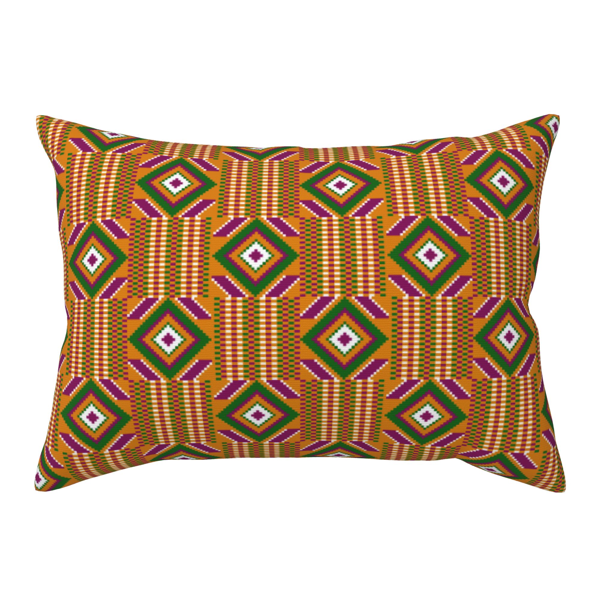 Bedroom Outdoor Decorations Rectangle Two Sides Printed Ghana Kente