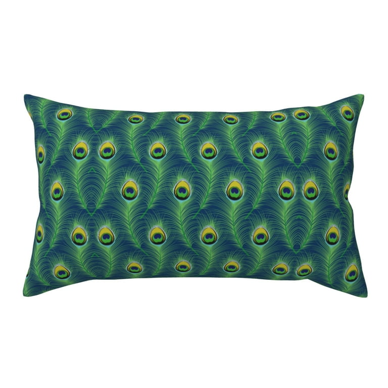 Bedroom Outdoor Decorations Rectangle Two Sides Printed Vintage Peacock Feather Sofa Throw Pillow Case Cushion Cove Walmart